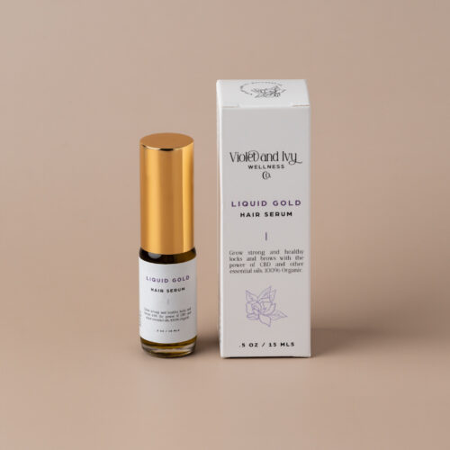 Hair serum bottle and box